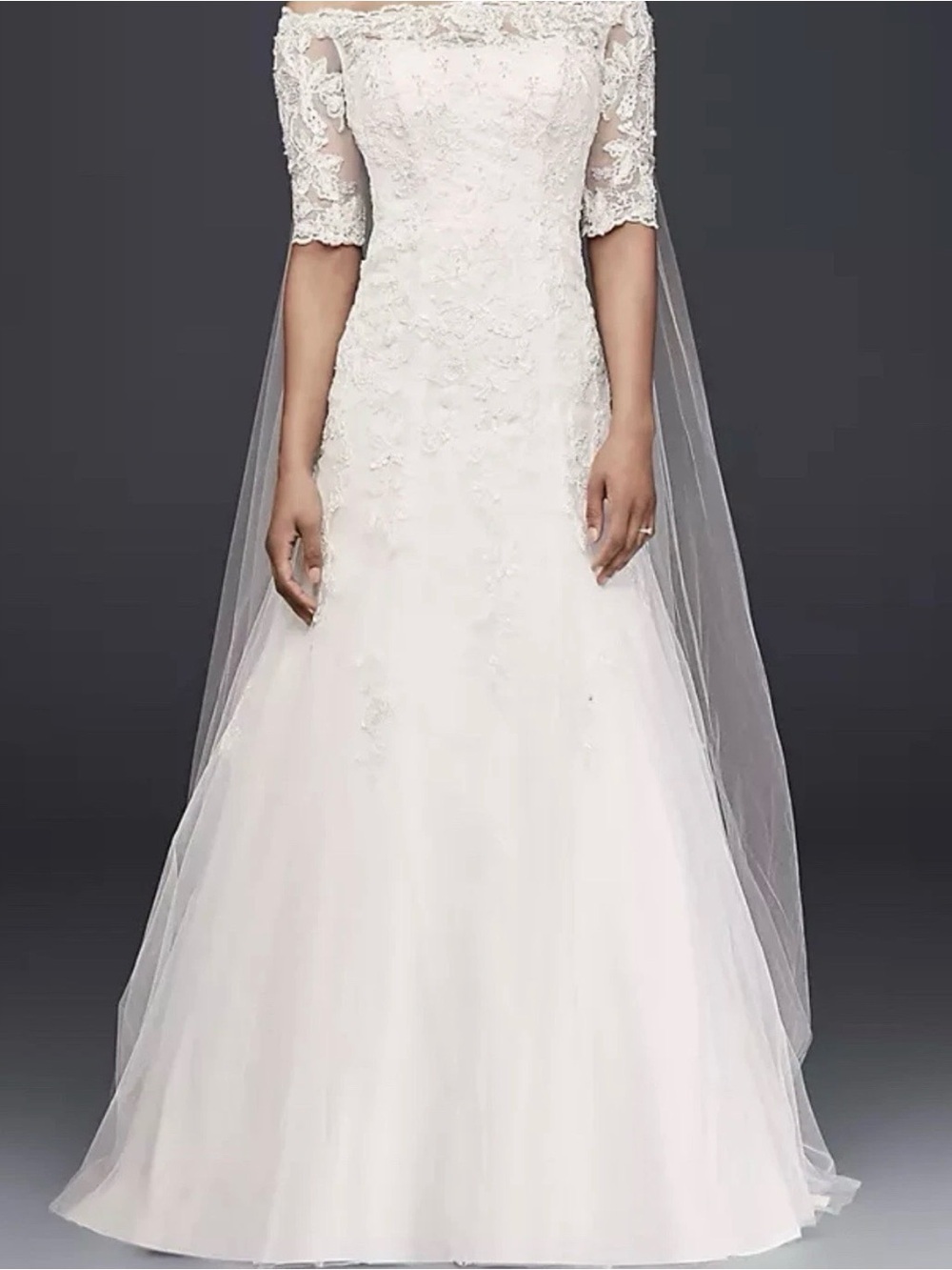 David’s Bridal wedding dress in preserved box